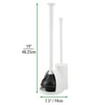 thumbnail image 3 of mDesign Hidden Plunger and Brush Set for Toilet Bowl - White, 3 of 8