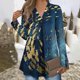 thumbnail image 2 of Blusa informal suelta con cuello en V y botones estampados para mujer Pompotops gfhjh22921, 2 of 6