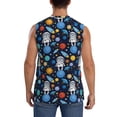 thumbnail image 4 of Uemuo Space Dog Pattern Men's Sleeveless T-Shirt,Muscle Athletic Tank Top, Moisture-wicking Quick-dry Breathable Classic Tee Top for Gym Run Outdoor Sports-Large, 4 of 8