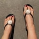 thumbnail image 5 of Sandalias planas con correa en T y diamantes de imitación para mujer, zapatos de playa con chanclas Wmkox8yii  hj789, 5 of 8