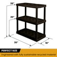 thumbnail image 2 of Hyper Tough Plastic Storage Shelves Garage Shelving Unit 3-Tier Black 450 lb Total Capacity, 2 of 7
