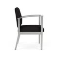 thumbnail image 2 of Amherst Steel Reception Waiting Room Guest Chair / Silver Steel / Black, 2 of 3