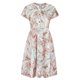 thumbnail image 4 of VISgogo Vestido de verano para mujer, manga corta, cuello en V, estampado a la moda, cierre de botón, vestido con cinturón VISgogo moda, 4 of 9