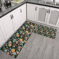 thumbnail image 2 of Pioneer Flower Floral Print Pattern Kitchen Rugs Sets Of 2,Anti Fatigue Kitchen Mat Rugs Non Slip Washable,Decorative Kitchen Floor Mats for Kitchen,Sink,Laundry,17"x30"+17"x47", 2 of 7