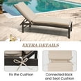 thumbnail image 5 of Pellebant Outdoor Chaise Lounge Cushion, Waterproof Recliner Cushion 72" x 21", Beige（2-Pack）, 5 of 7