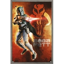 Star Wars: Saga - Boba Fett - Mythosaur Skull Wall Poster, 22.375" x 34", Framed