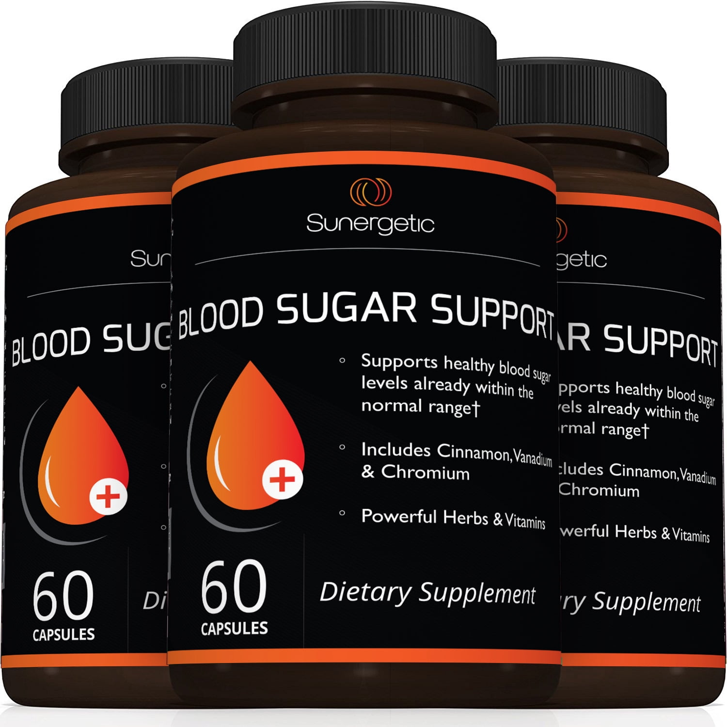 Sunergetic Blood Sugar Support Supplement, 60 Capsules