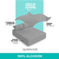 thumbnail image 4 of Juego de Sábanas Queen Size roomi Algodón Premium Frescas y Suaves Patron Puntos Gris, 4 of 5