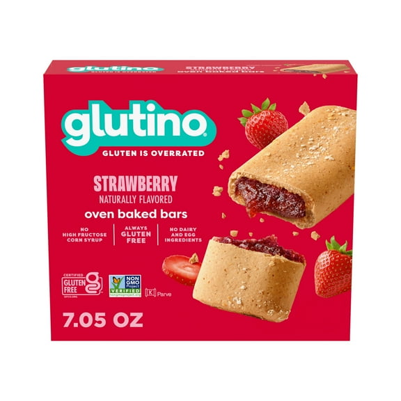 (2 Pack) Glutino, Gluten Free, Strawberry Breakfast Bars, 7.05 Oz, 5 Ct