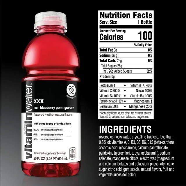 Vitaminwater Glacéau XXX, 20 Oz Bottle