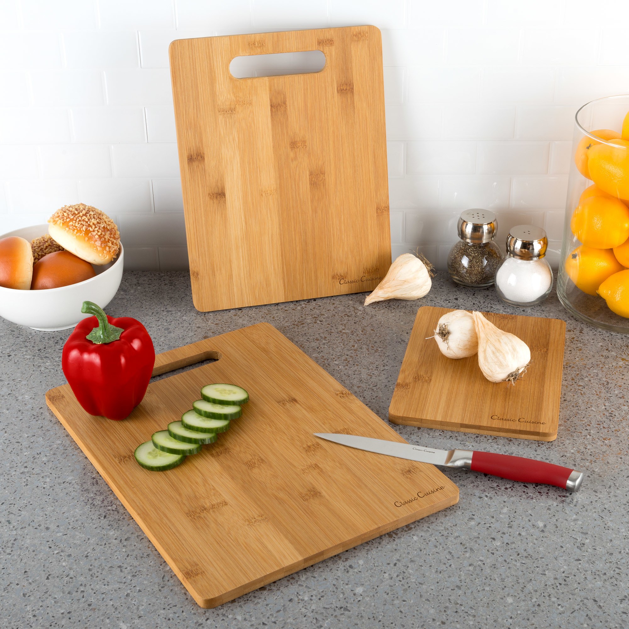 Core Kitchen 3-Piece Bamboo Cutting Board Set – Outlet Express