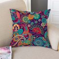 thumbnail image 3 of 2 fundas de almohada con diseño de mandala de 18 x 18 pulgadas, funda de cojín de lino con decoración bohemia para sofá cama, 3 of 4