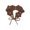 Coffee, variant on Soft Polyester Flower Headband with Crochet Texture for Daily Wear
