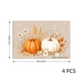 thumbnail image 4 of Joocar Autumn Pumpkin And Wheat Design Linen Table Mats Set Of 4 For Home Kitchen Table Decor 12x18 inch, 4 of 5