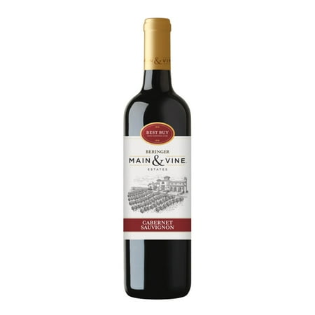 Beringer Main & Vine Cabernet Sauvignon California Red Wine, 750 ml Bottle, 12.5% ABV