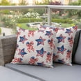 thumbnail image 5 of Outdoor Pillow Covers 4th of July Stripes and Stars Bow Waterproof Pillow Cases 24x24 Set of 2, Vintage Independence Day Throw Pillow Cover Pillowcase for Patio Balcony Couch Garden, 5 of 9