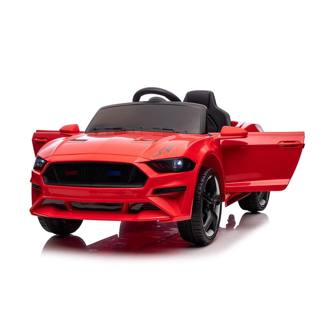 Mustang Style Ride On 12V Battery & Hydraulics | Leather Seat & Rubber Tires Remote Control