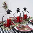thumbnail image 2 of Linterna Decorativa Rhytsing Roja con Vela LED Sin Llama y Anillo Navideño para Navidad, 2 of 6