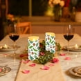 thumbnail image 6 of Beach Coconut Pattern Flameless Candles 2 PCS with Remote Realistic Moving Flame LED Tapered Pillar Set for Home Decor, 6 of 7