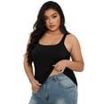 thumbnail image 5 of Sociala Plus Size Square Neck Slim Camisole For Women Adjustable Straps Stretch Tank Tops, 5 of 7