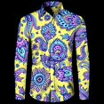 thumbnail image 1 of Camisas hawaianas de manga larga con estampado de flores de cachemira en 3D, camisas de moda para hombre, blusas casuales de playa, blusas con botones, ropa para hombre, 1 of 6