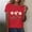 A09 Red, variant on Xdegoge Womens Botanical Daisy Garden Graphic Short Sleeve Crewneck T Shirt Wildflower Print Nature Inspired Summer Casual Loose Comfort Fashion Tee Artistic Floral Pattern Style Tops Shirts
