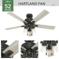 thumbnail image 4 of Hunter 52 inch Indoor Ceiling Fan with LED Lights - Bronze Ceiling Fan with Pull Chain, For Bedroom, Living Room, or Kitchen, Standard Mount, No Remote, 5 Blades - Hartland 50311, Noble Bronze, 4 of 15