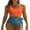 AA Orange, variant on SHEWIN Women Bikini Sets 2 Piece Swimsuits Floral Print Bathing Suits High Waisted Bikinis Swimwear Racerback Tops with Bottom