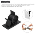 thumbnail image 4 of Uxcell 75Pcs Cable Management Clips, 13-16mm Dia Self Adhesive Nylon Wire Holder, Adjustable Organizer Clamp, Black, 4 of 5