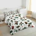 thumbnail image 3 of Homewish Rustic Pine Cone Full Size Comforter Sets,Green Christmas Floral Bedding Comforter Set,Red Xmas Berry Bedding Sets For Men Women,Ultra Soft Home Decor Reversible,3 Pieces, 3 of 8