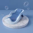 thumbnail image 3 of Support de bain pour bébé antidérapant, ergonomique et pliable, support de couchage pour bébé, bleu, 3 of 4