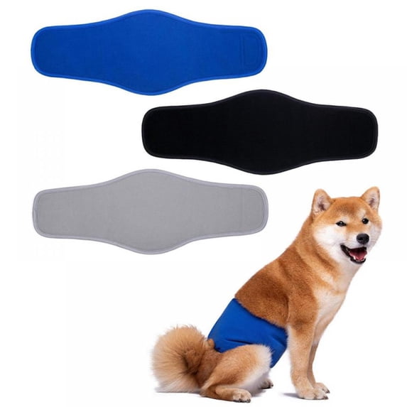 Washable Male Dog Diapers (Pack of 3) - Washable Belly Bands, High Absorbency Male Dog Wraps, Reusable Male Dog Wraps Durable Diapers for Male Dogs Incontinence and Puppy Extra Small
