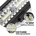 thumbnail image 2 of 7Inch 1Pcs 400W Spot & Flood Combo Bar Driving Waterproof Led Work Light Triple Rows Off-Road Truck Car Atv Suv Cabin Boat, 2 of 2
