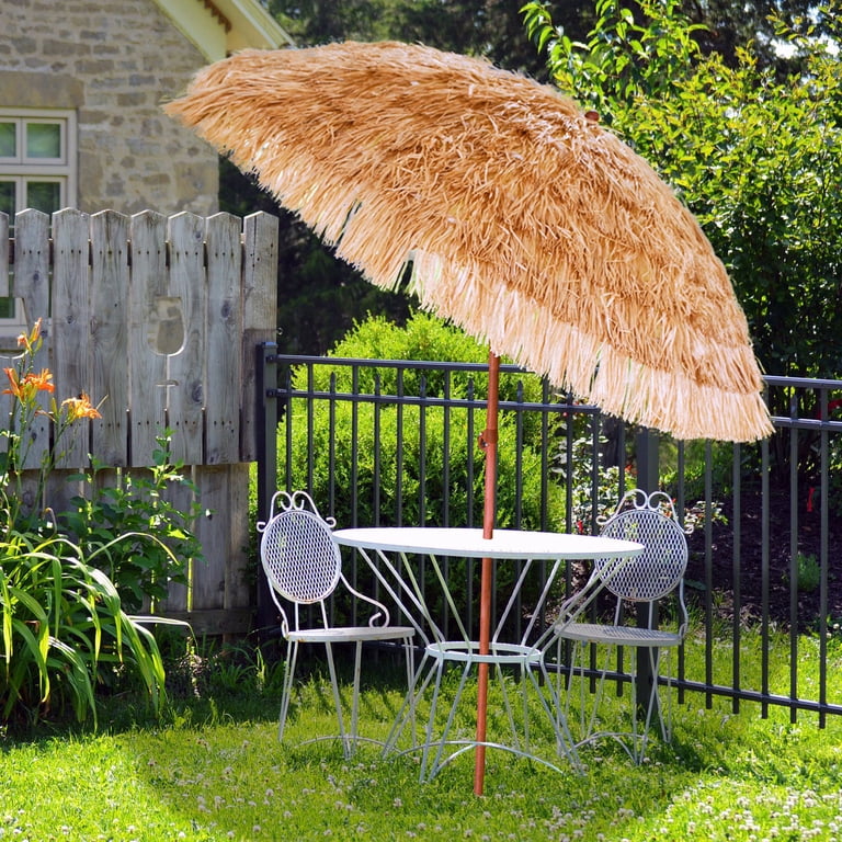 buy thatch patio umbrella Vevor 6.5' Thatched Tiki Tilt Umbrella New Effortlessly open and close with an easy Tangkula 8 FT Thatched Patio