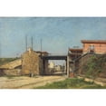 thumbnail image 2 of Paul Désiré Trouillebert 24x18 Gold Ornate Framed and Double Matted Museum Art Print Titled - Raising the Belt Railway, Bel Air Station and Rue Montempoivre (1888), 2 of 4