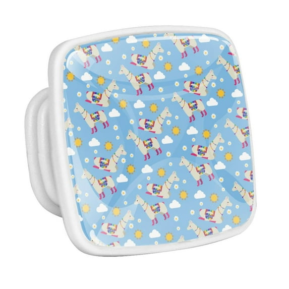 4PCS Square Cabinet Fluorescence Knob Glowing in the Dark Furniture Drawer Pulls Handle with Screws Alpaca