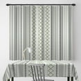 thumbnail image 3 of 72x84 Inch Striped Neutral Extra Long Shower Curtain Farmhouse Plaid Waffle Bath Curtain Rustic Checkered Stall Shower Curtains Set for Kids Bathroom Decor Waterproof with Hooks, 3 of 6