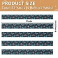 thumbnail image 3 of 5 Rolls Christmas Ribbon 1.5 inch Wide Decorative Ribbon for Gift Wrapping and Holiday Decorations Butterfly and The Moon, 3 of 7