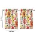 thumbnail image 4 of Vintage Colorful Flowers Tier Kitchen Curtains for Bathroom Living Rod Pocket Window Drapes 28"x36" 2 Panels Window Treatment Tiers, 4 of 4
