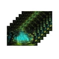 thumbnail image 4 of MKHERT Fantasy Fairy Forest with Yellow Butterflies and Flowers Placemats Table Mats for Dining Room Kitchen Table Decoration 12x18 inch,Set of 6, 4 of 4