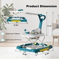 thumbnail image 2 of HDUTNGISN Green 6-in-1 Foldable Baby Walker for 6-24 Months,Bouncer,Tray & Music, 2 of 13