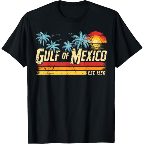Gulf of Mexico Forever Retro Vintage Beach Mens T-Shirt