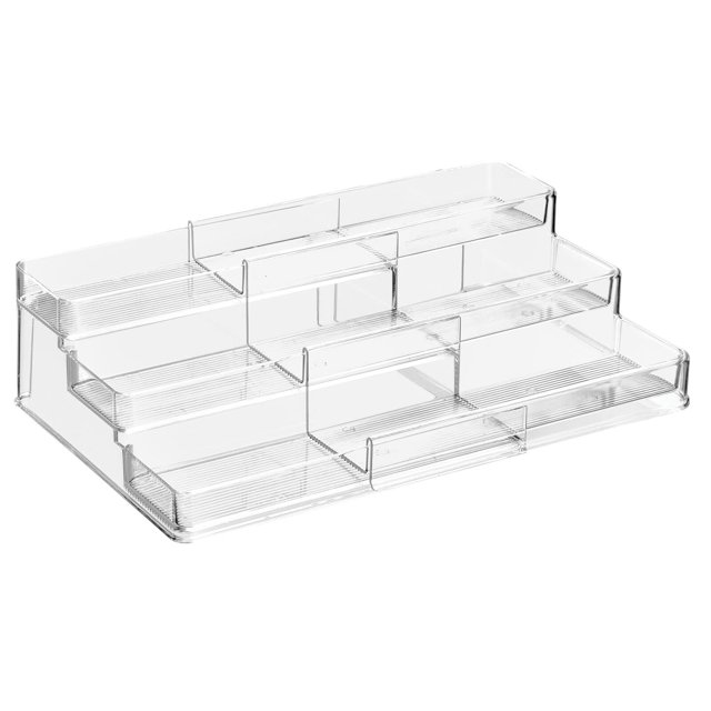 Especiero para armario de cocina y superficie de trabajo especiero de plástico extensible para ordenar en la cocina práctico organizador de cocina en 3 niveles