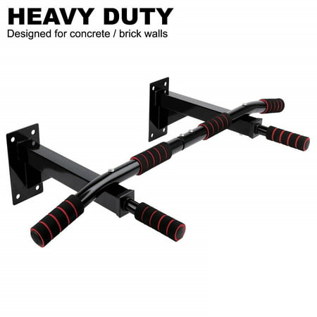 Fitness Maniac Authentic Wall Mounted Chin Up Pull Up Exercise Bar Chinning Up Bars Bracket Workout Dip (Best Chin Up Workout)