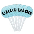 thumbnail image 1 of Lois Cupcake Picks Toppers - Set of 6 - Blue Speckles, 1 of 1