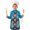 Basketball and Fire, variant on Basketball and Hotdog White Pattern Teens Aprons, Adjustable Neck Strap, Toddler & Teens Aprons for Cooking & Baking, 19x23.6 Inches