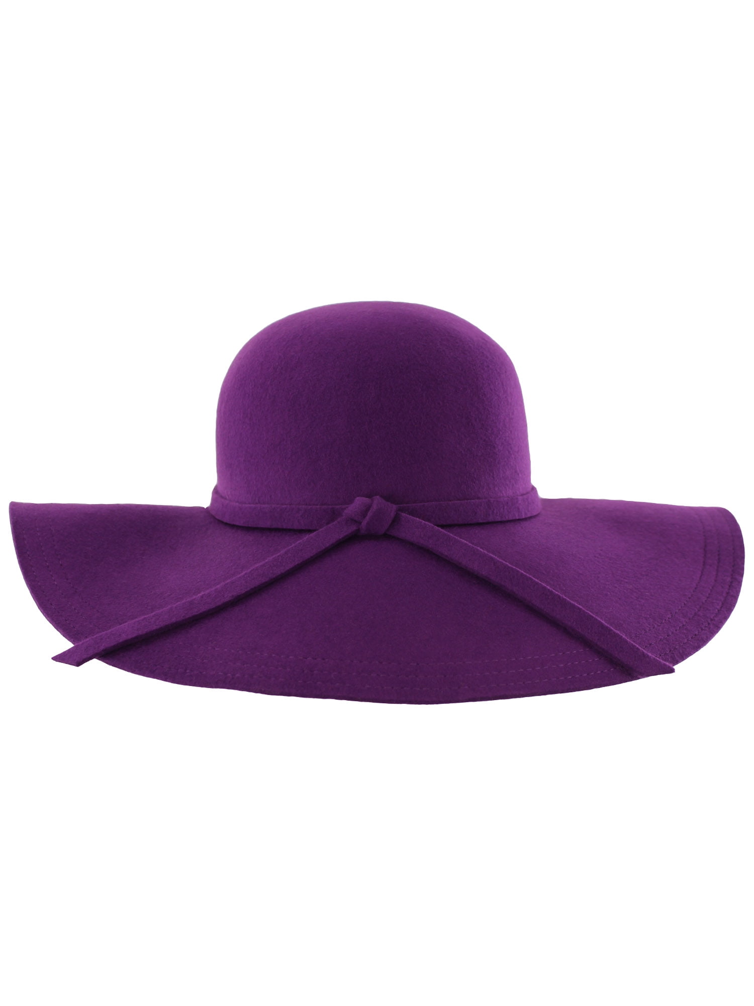 purple floppy hat