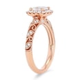 thumbnail image 2 of 0.70 Carat Excellent Cushion Cut Natural Diamond Solitaire with Accents Beautiful Ring for Anniversary Solid 14K Rose Gold Size 4.5, 2 of 6