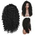 thumbnail image 4 of WORGEOUS Peluca sintética rizada frontal de encaje negro Peluca corta Bob resistente al calor Peluca de cabello humano con frente de encaje rizado rizado corto ondulado para mujeres, 4 of 7