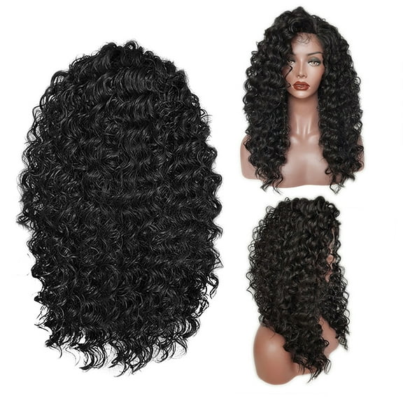 Masteelf Front Curly Synthetic Wig Heat Resistant Short Bob Wig Wave Short Curly Lace Front Human Hair Wig for Women